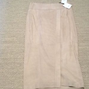Vince leather suede skirt